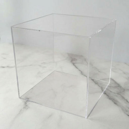 10" x 10" acrylic centerpiece cube with removable lid
