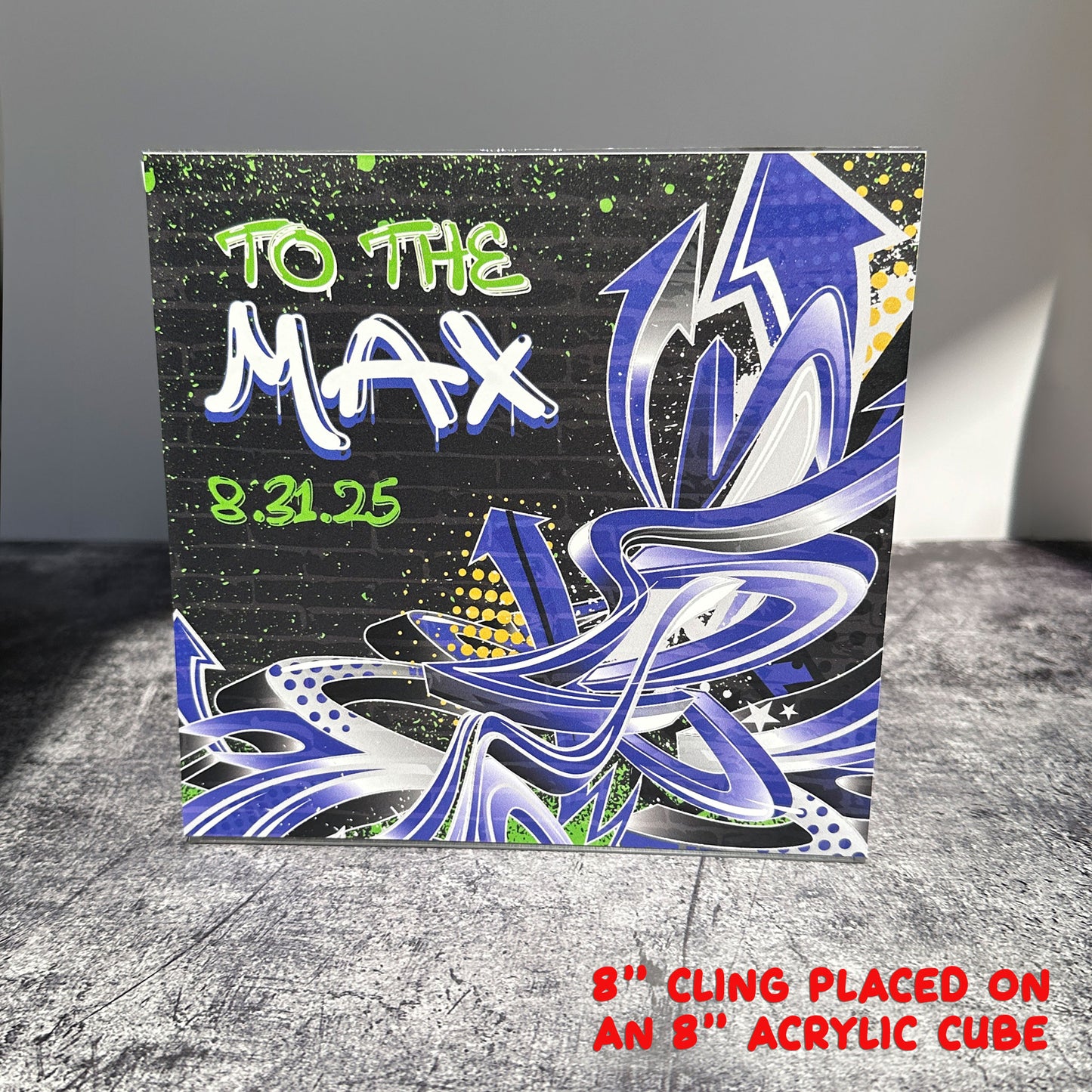 Static Clings for Acrylic Centerpieces Cubes