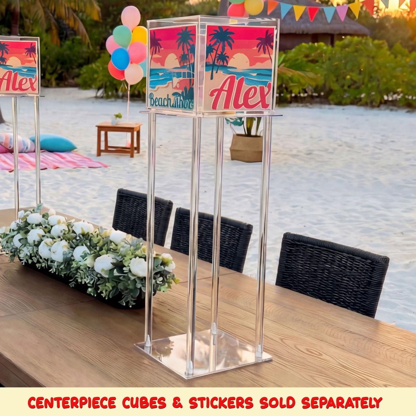 23" Acrylic Centerpiece Risers (Set of 2)